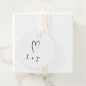 Zeitlose Schwarz-Weiß-Hochzeit Geschenkanhänger (Beispiel)