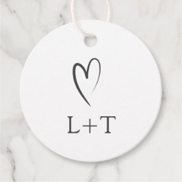 Zeitlose Schwarz-Weiß-Hochzeit Geschenkanhänger