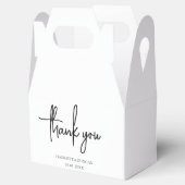 Zeitlose Schwarz-Weiß-Hochzeit Geschenkschachtel (Geöffnet)