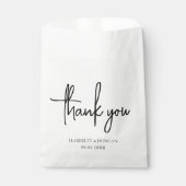 Zeitlose Schwarz-Weiß-Hochzeit Geschenktütchen (Vorderseite)