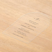 Zeitlose Schwarz-Weiß-Hochzeit speichern Sie das D Acryleinladungen (Ablage )