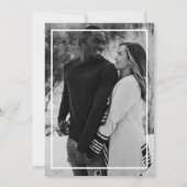 Zeitlose Schwarz-Weiß-Hochzeit speichern Sie die D Save The Date (Rückseite)