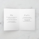 Zeitlose Schwarz-Weiß-Monogramm-Elegante Hochzeit Einladung (Innenseite)