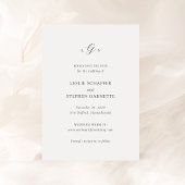 Zeitlose Schwarz-Weiß-Monogramm-Elegante Hochzeit Save The Date