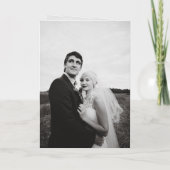 Zeitlose Schwarz-Weiß-Monogramm Moderne Hochzeit Einladung (Rückseite)