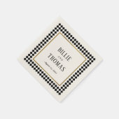 Zeitlose Schwarze Karton-Rahmen-Hochzeit Serviette (Ecke)