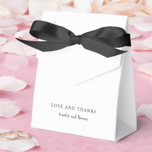 Zeitlose schwarze und weiße elegante Hochzeit Geschenkschachtel
