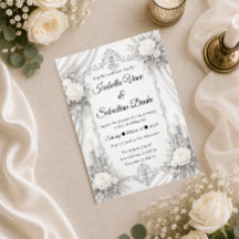Zeitlose Silber-Elfenbein-Eleganz Hochzeit