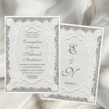 Zeitlose Spitze Faux Bestickte Formelle Hochzeit