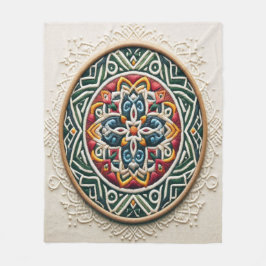 Zeitlose Stickerei #4 Fleecedecke