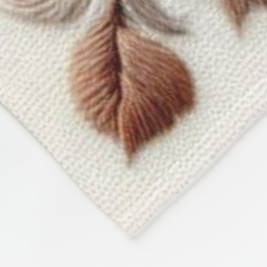 Zeitlose Stickerei #6 Fleecedecke (Ecke)