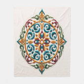 Zeitlose Stickerei #7 Fleecedecke (Vorderseite)