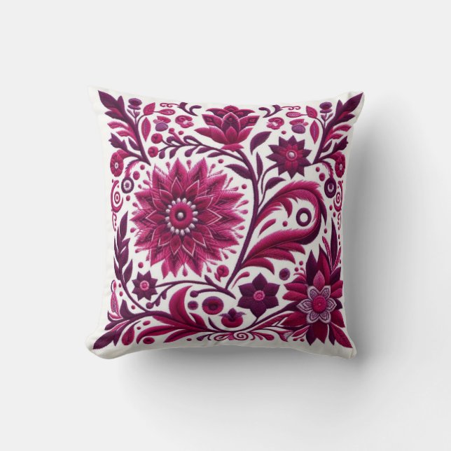 Zeitlose Stickerei #7 Kissen (Vorderseite)