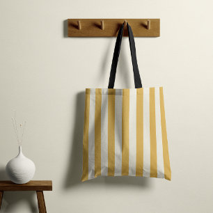 Zeitlose Streifen Gelbe Senf Tasche