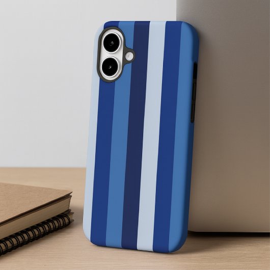 Zeitlose Streifen Navy Blue Case-Mate iPhone Hülle