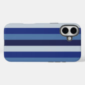 Zeitlose Streifen Navy Blue Case-Mate iPhone Hülle (Rückseite (Horizontal))