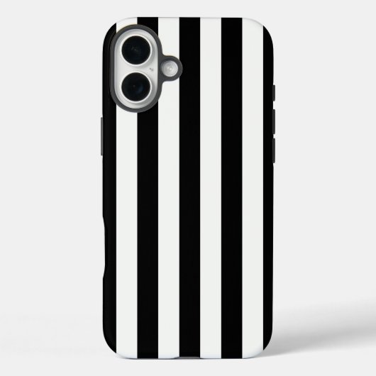 Zeitlose Streifen schwarz und weiß Case-Mate iPhone Hülle (Rückseite)