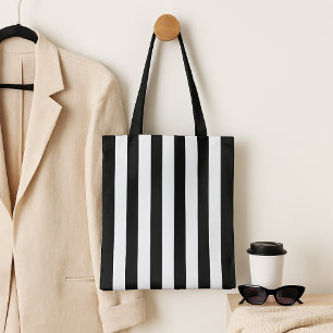 Zeitlose Streifen schwarz und weiß Tasche