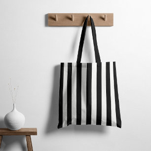 Zeitlose Streifen Schwarz & Weiß Tasche