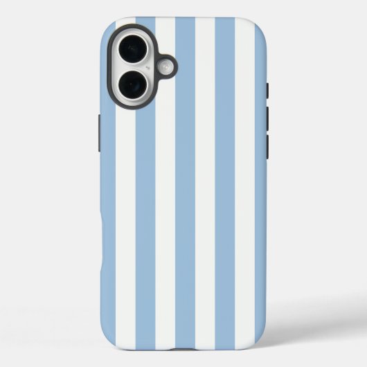 Zeitlose Streifen weich blau Case-Mate iPhone Hülle (Rückseite)