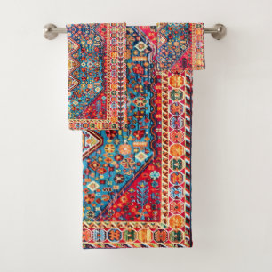 Zeitlose Tapisserie: buntes marokkanisches Erbe Badhandtuch Set