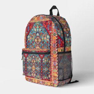 Zeitlose Tapisserie: buntes marokkanisches Erbe Bedruckter Rucksack