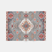 Zeitlose Themen: Heritage Boho Marokkanische Geome Fleecedecke (Vorderseite (Horizontal))