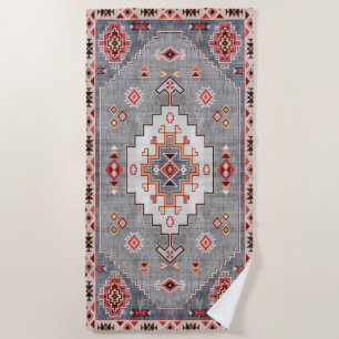 Zeitlose Themen: Heritage Boho Marokkanische Geome Strandtuch