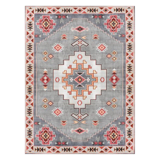 Zeitlose Themen: Heritage Boho Marokkanische Geome Tischdecke (Vorderseite)