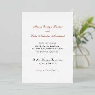 Zeitlose traditionelle Hochzeit - Merkt Euch den T Folieneinladung