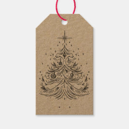 Zeitlose Tree Kraft Gift Tags - Rustikale Eleganz Geschenkanhänger