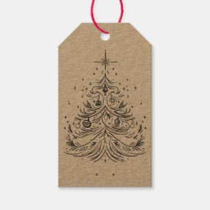 Zeitlose Tree Kraft Gift Tags - Rustikale Eleganz Geschenkanhänger