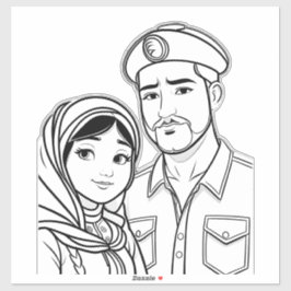 Zeitlose Verbindung: Eine Reise zum Kulturerbe Aufkleber