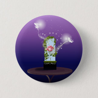 Zeitlose verzauberte Rose Button