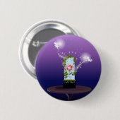 Zeitlose verzauberte Rose Button (Vorne & Hinten)
