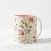 Zeitlose Vintage botanische Tasse (VorderseiteRechts)