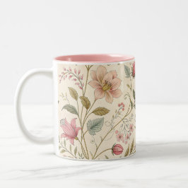 Zeitlose Vintage botanische Tasse