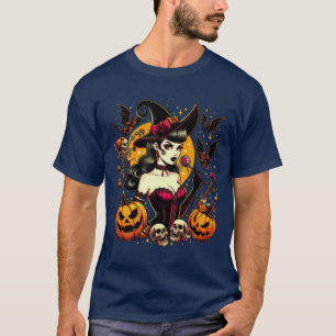 Zeitlose Vintage Hexenstil-Spooky T-Shirt