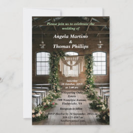 Zeitlose Vintage-Hochzeit Einladung