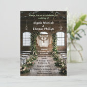 Zeitlose Vintage-Hochzeit Einladung (Stehend Vorderseite)