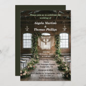 Zeitlose Vintage-Hochzeit Einladung (Vorne/Hinten)