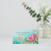 Zeitlose Vintage Rose-Visitenkarten Visitenkarte (Stehend Vorderseite)