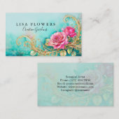 Zeitlose Vintage Rose-Visitenkarten Visitenkarte (Vorne/Hinten)