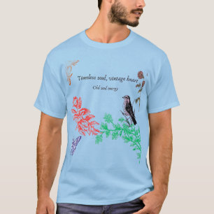 Zeitlose Vintage-Seele – Ästhetische Blumen & O T-Shirt