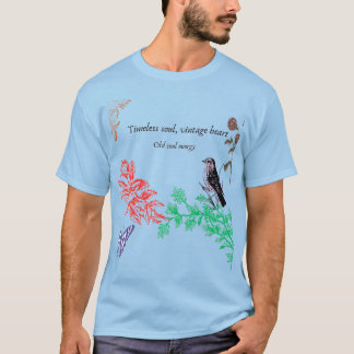 Zeitlose Vintage-Seele – Ästhetische Blumen & O T-Shirt