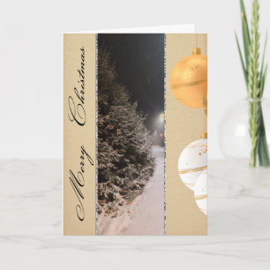 Zeitlose Vintage-Weihnachtswünsche Feiertagskarte