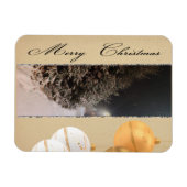 Zeitlose Vintage-Weihnachtswünsche Magnet (Horizontal)