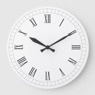 Zeitlose Wanduhr mit römischen Ziffern