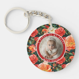 Zeitlose Weihnachtsgeschenke für Ehemann Foto Rose Schlüsselanhänger
