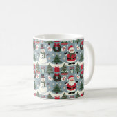 Zeitlose Weihnachtsmuster-Sammlung Kaffeetasse (VorderseiteRechts)